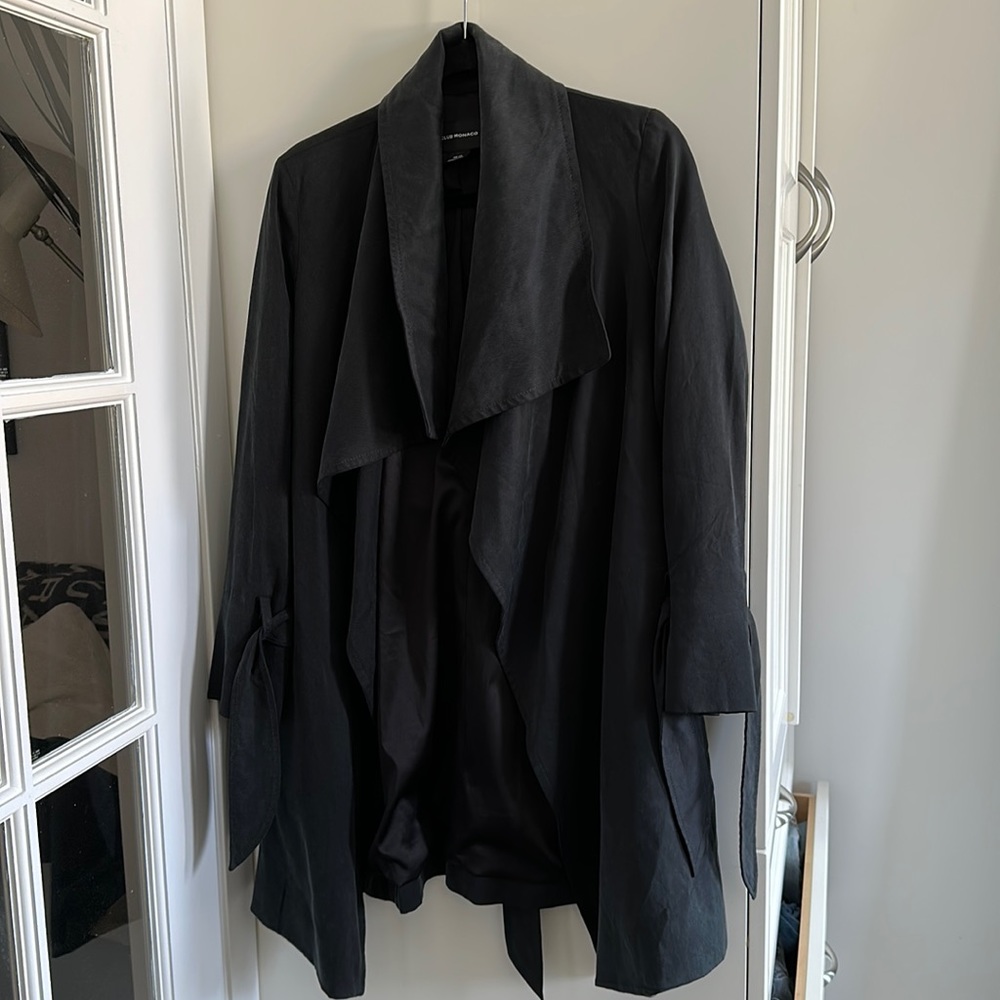 Club Monaco wrap coat in slate grey size xs